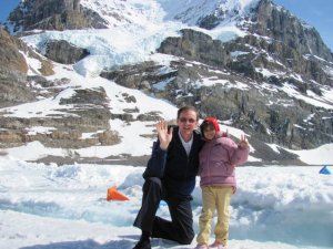 Jeff & a friend on the Athabasca Glacier, Columbia Icefield